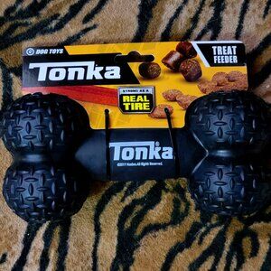 Dog Tonka Tire Dumbbell Toy Treat Feeder Tough Large Dog!